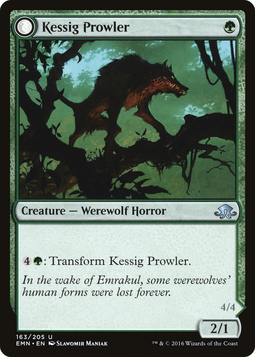 Kessig Prowler // Sinuous Predator (EMN-163) - uncommon: (mooneldrazidfc) - Foil