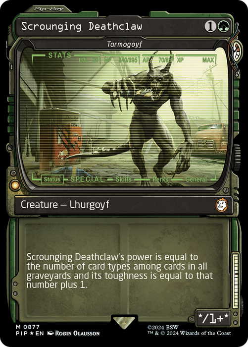 Tarmogoyf (PIP-877) - mythic / Scrounging Deathclaw: (Showcase) - Foil