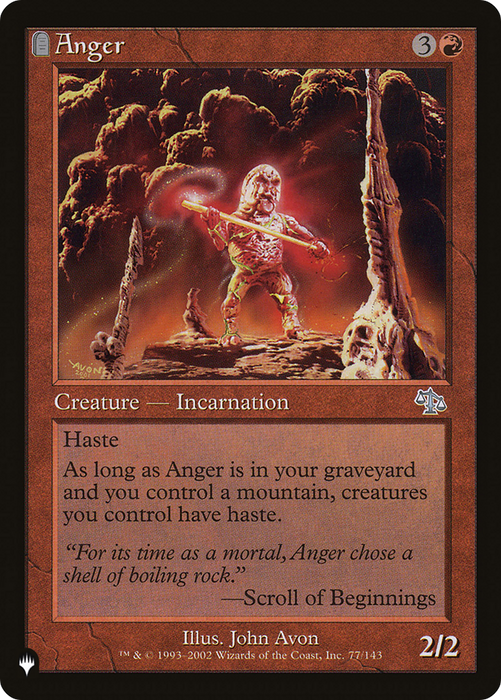 Anger (LIST-JUD-77) - uncommon: (tombstone)
