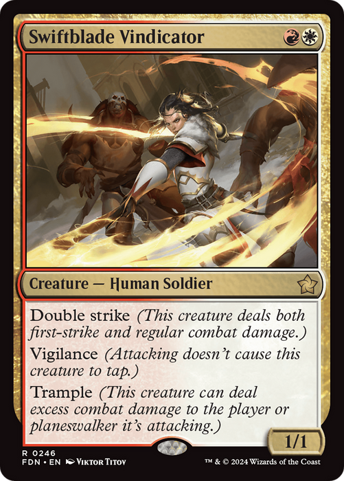Swiftblade Vindicator (FDN-246) - rare - Foil