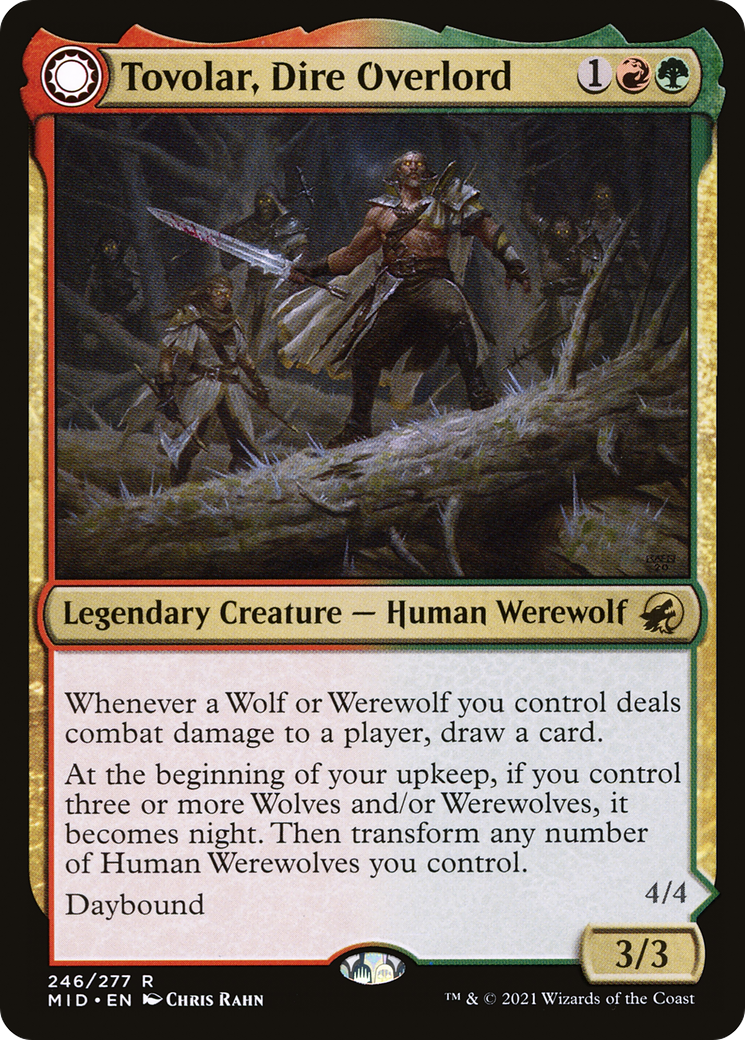 Tovolar, Dire Overlord // Tovolar, the Midnight Scourge (MID-246) - rare: (Double Faced Transform)