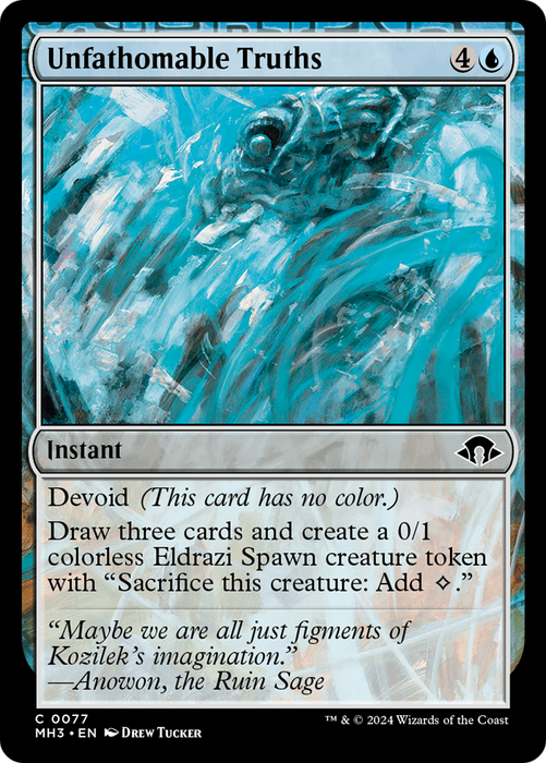 Unfathomable Truths (MH3-077) - common: (devoid) - Foil