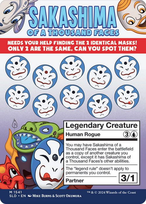 Sakashima of a Thousand Faces // Sakashima of a Thousand Faces (SLD-1541) - mythic (Borderless)