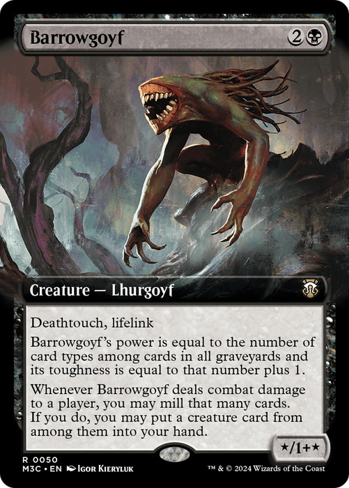 Barrowgoyf (M3C-050) - rare: (Extended Art) - Foil