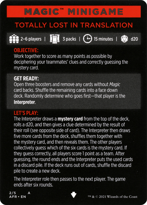 Totally Lost in Translation // Totally Lost in Translation (cont'd) (MAFR-002) - common - Foil