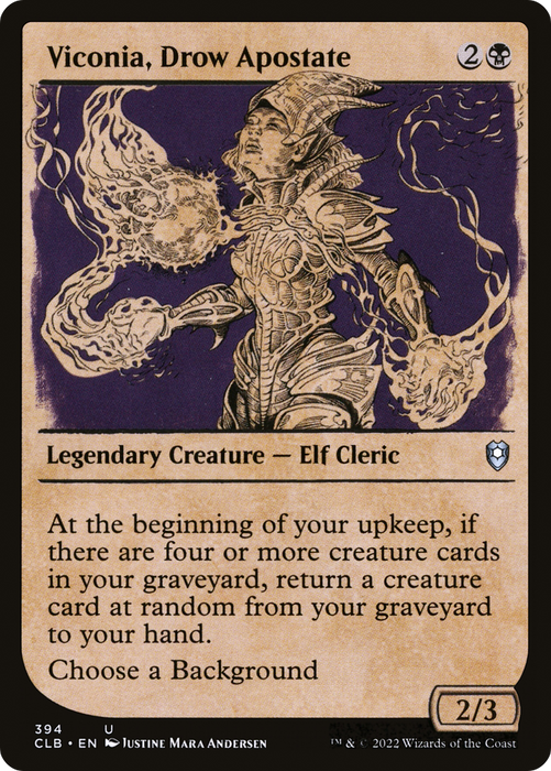 Viconia, Drow Apostate (CLB-394) - uncommon: (Showcase) - Foil