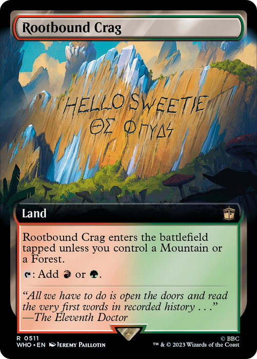 Rootbound Crag (WHO-511) - rare: (Extended Art) - Foil