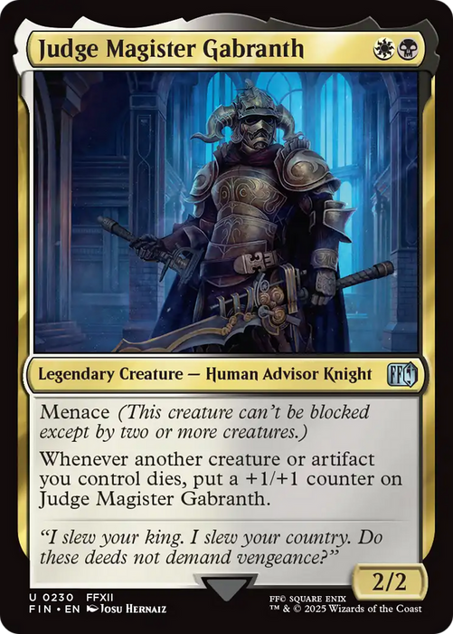 Judge Magister Gabranth (FIN-230) - uncommon