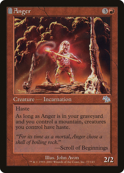 Anger (JUD-077) - uncommon: (tombstone) - Foil