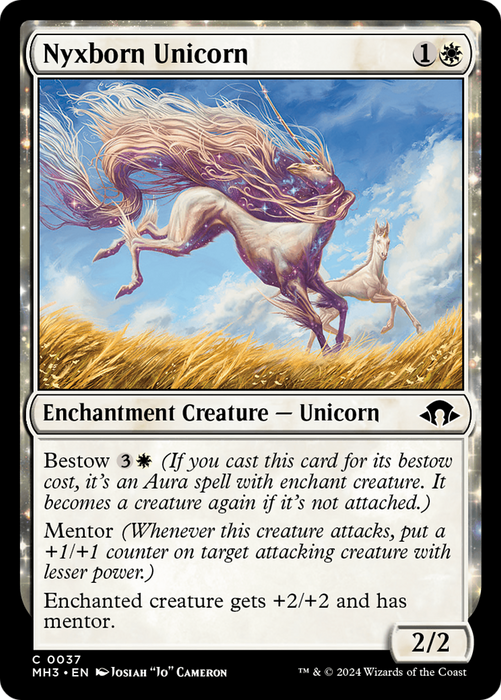 Nyxborn Unicorn (MH3-037) - common: (enchantment)