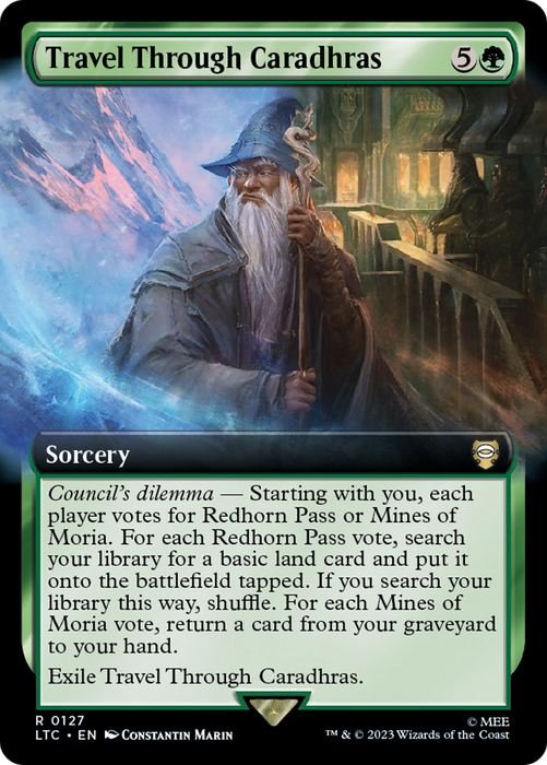 Travel Through Caradhras (LTC-127) - rare: (Extended Art)