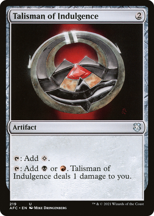 Talisman of Indulgence (AFC-219) - uncommon