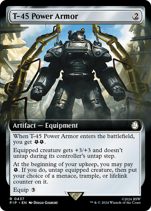 T-45 Power Armor (PIP-437) - rare: (Extended Art)