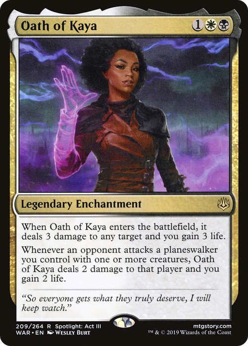 Oath of Kaya (WAR-209) - rare - Foil