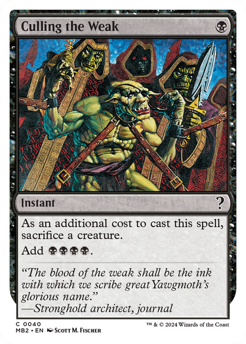 Culling the Weak (MB2-040) - common
