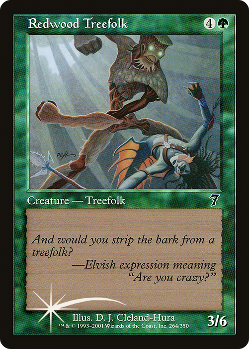 Redwood Treefolk (7ED-264★) - common - Foil