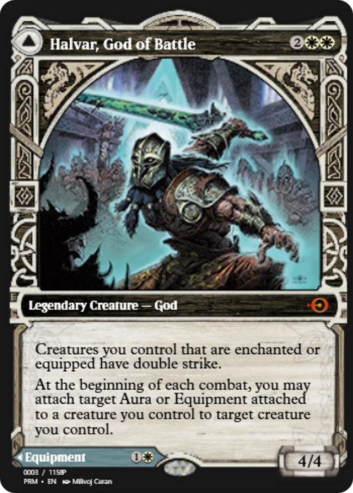 Halvar, God of Battle // Sword of the Realms (PRM-88202) - mythic