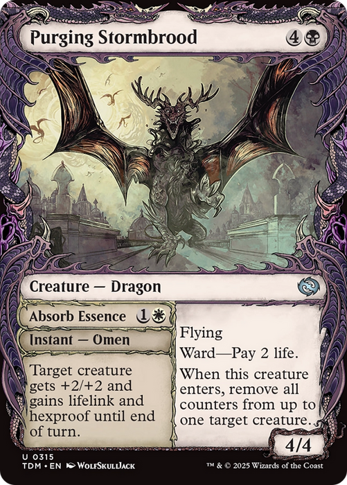 Purging Stormbrood // Absorb Essence (TDM-315) - uncommon: (Showcase) - Foil