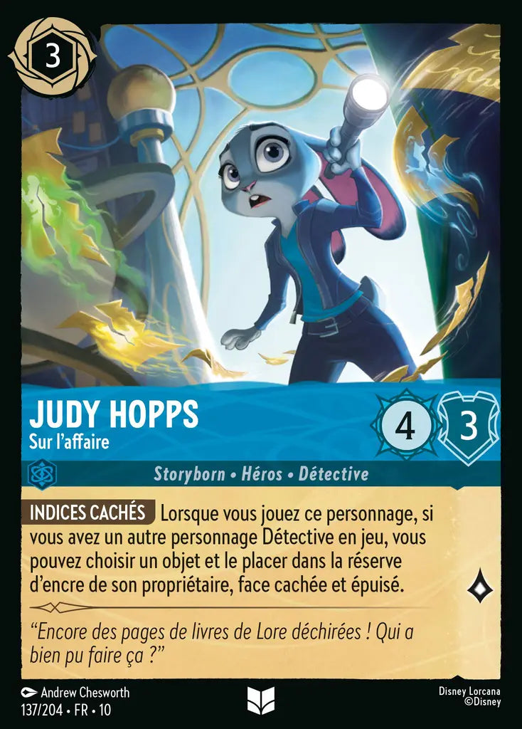 Judy Hopps - Sur l'affaire (137/204) - LDLP - Inhabituelle - Cold Foil