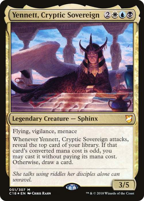 Yennett, Cryptic Sovereign (C18-051) - mythic - Foil