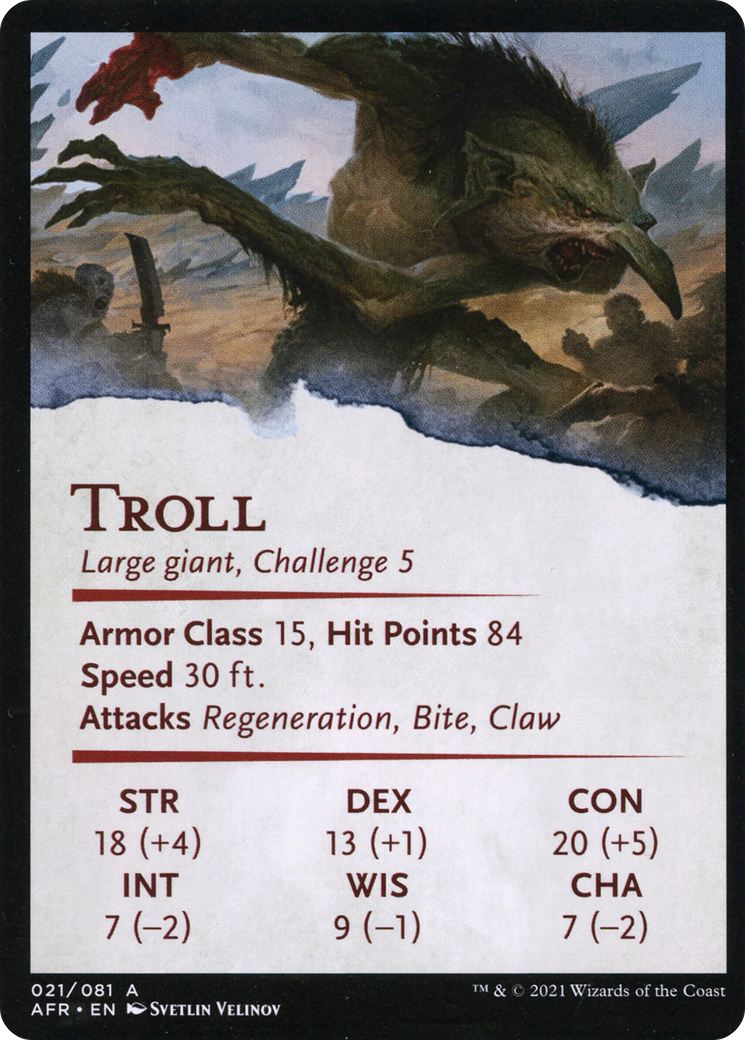 Loathsome Troll // Troll (AAFR-021) - common (Borderless)
