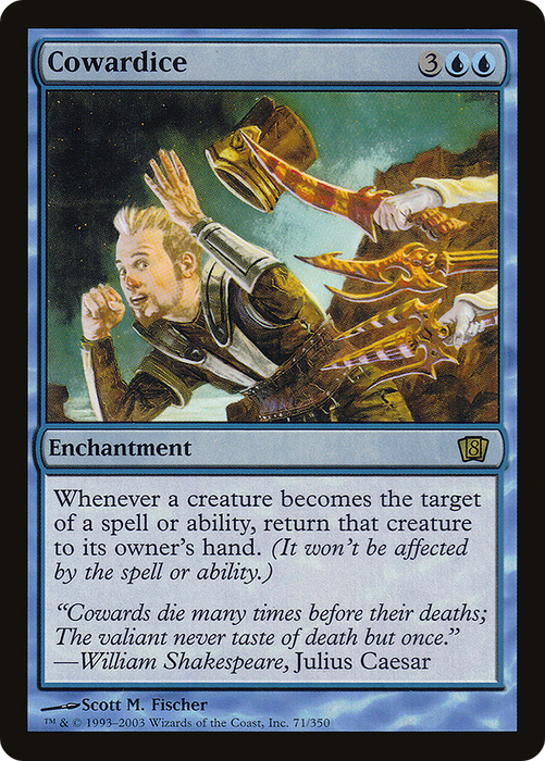 Cowardice (8ED-71★) - rare - Foil