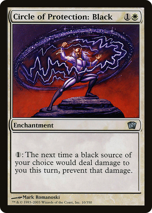 Circle of Protection: Black (8ED-10★) - uncommon - Foil