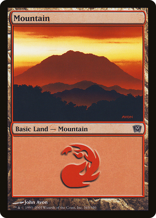 Mountain (9ED-345★) - common - Foil