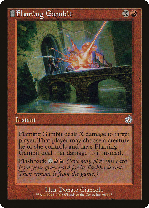 Flaming Gambit (TOR-098) - uncommon: (tombstone) - Foil