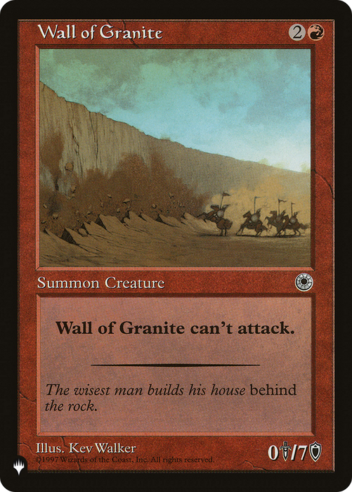 Wall of Granite (LIST-POR-155) - uncommon