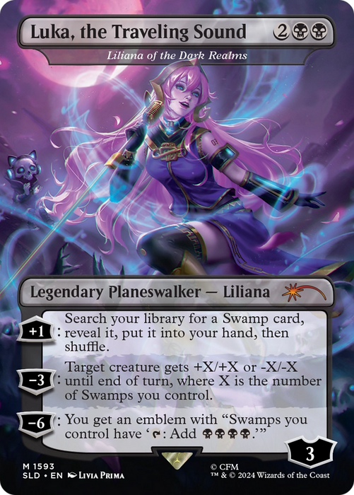 Liliana of the Dark Realms (SLD-1593) - mythic / Luka, the Traveling Sound (Borderless) - Foil