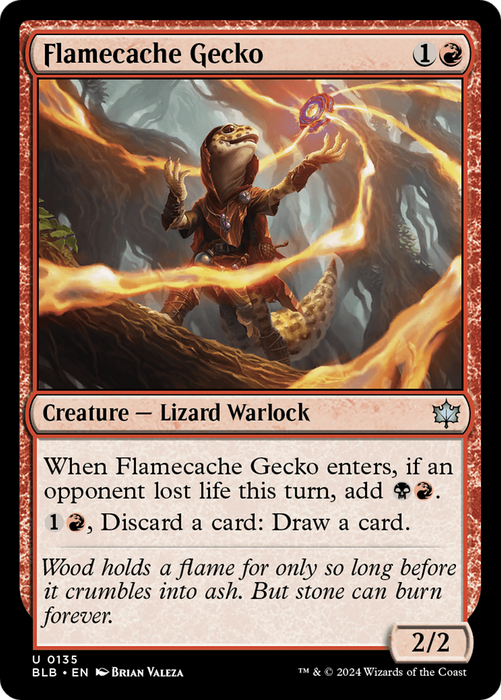 Flamecache Gecko (BLB-135) - uncommon