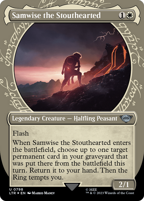 Samwise the Stouthearted (LTR-798) - uncommon: (Showcase) (Borderless) - Foil