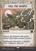 Fell the Mighty (OTP-001) - rare: (Showcase) (Borderless) - Foil