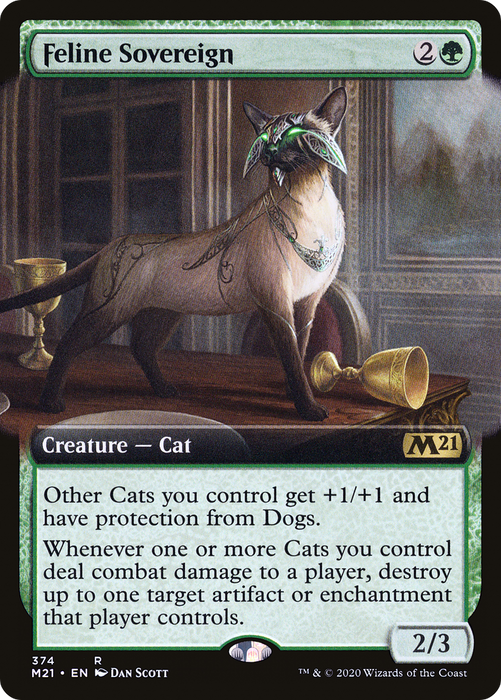 Feline Sovereign (M21-374) - rare: (Extended Art) - Foil