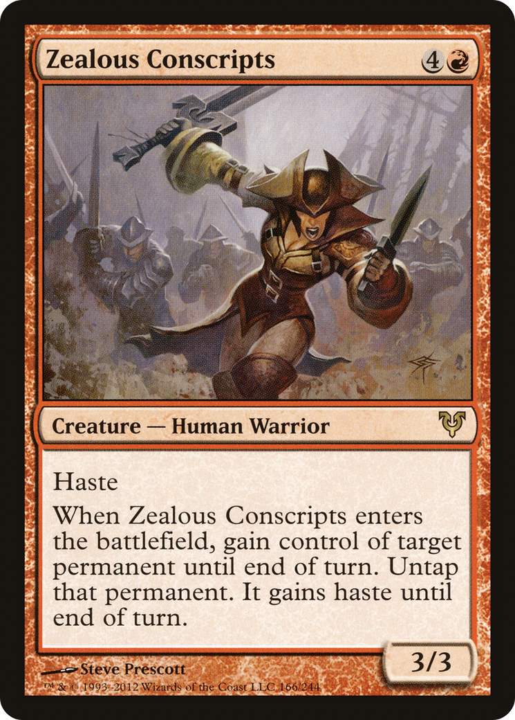 Zealous Conscripts (AVR-166) - rare - Foil