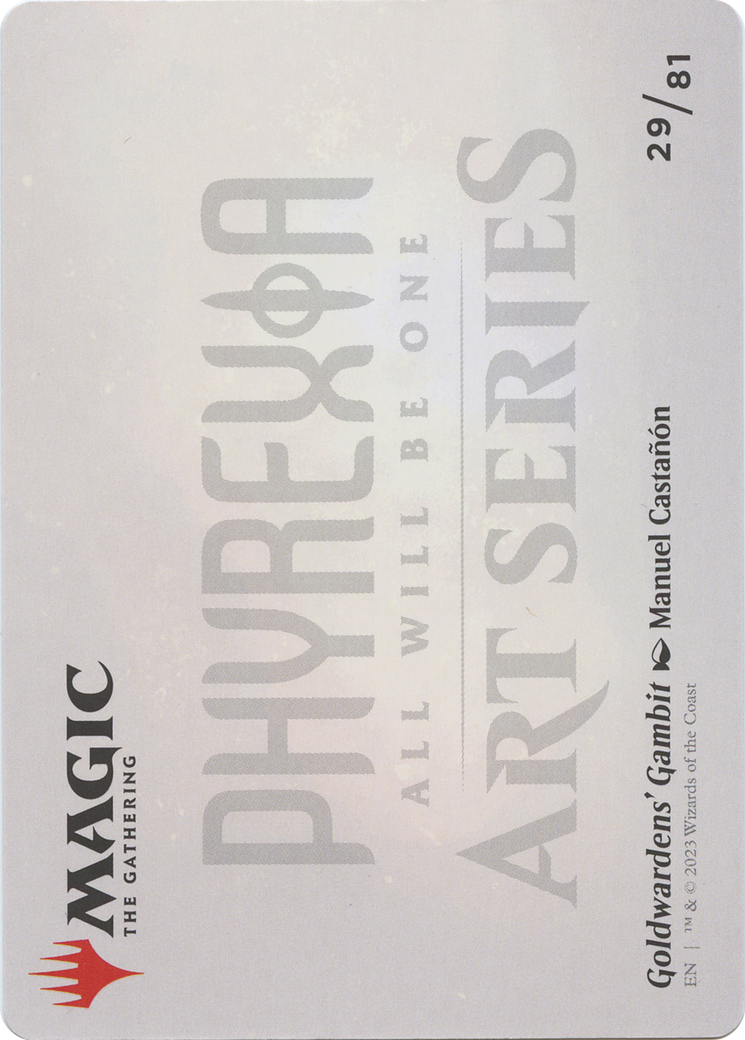 Goldwardens' Gambit // Goldwardens' Gambit (AONE-029) - common (Borderless) - Foil