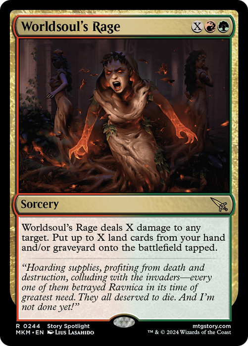 Worldsoul's Rage (MKM-244) - rare - Foil