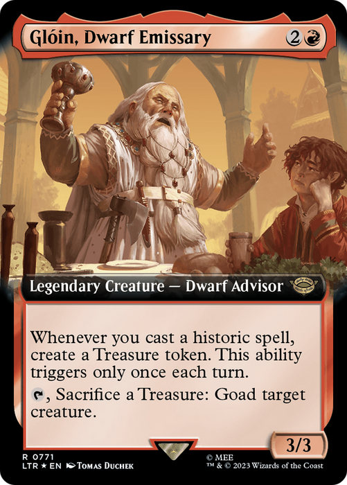 Glóin, Dwarf Emissary (LTR-771) - rare: (Extended Art) - Foil