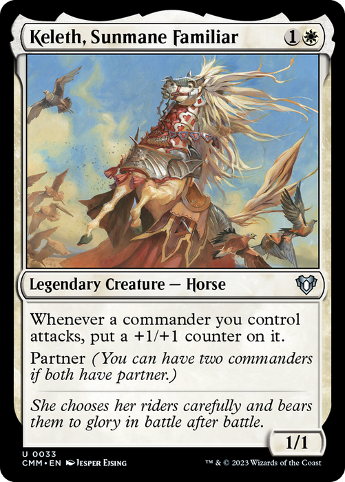 Keleth, Sunmane Familiar (CMM-033) - uncommon - Foil