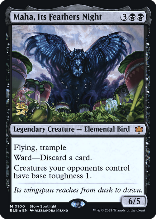 Maha, Its Feathers Night (PRE-100S) - mythic - Foil