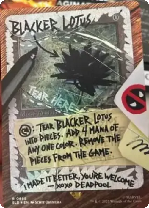 Blacker Lotus (Rainbow Foil) (SLD-869) - rare - Foil
