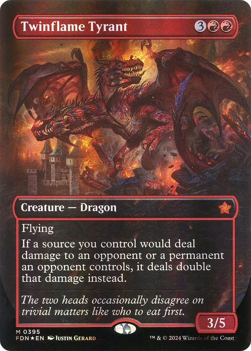 Twinflame Tyrant (FDN-395) - mythic (Borderless) - Foil