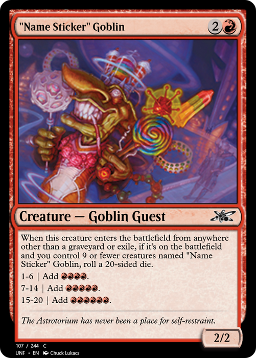 "Name Sticker" Goblin (UNF-107M) - common - Foil
