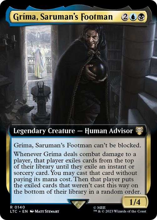 Gríma, Saruman's Footman (LTC-140) - rare: (Extended Art)