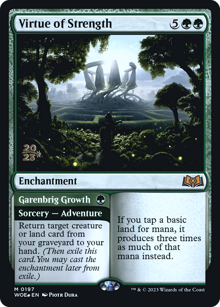 Virtue of Strength // Garenbrig Growth (PRE-197S) - mythic - Foil
