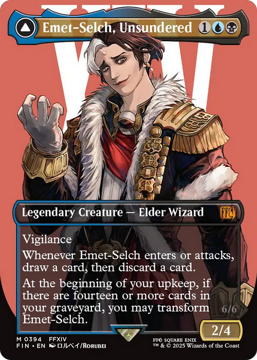 Emet-Selch, Unsundered // Hades, Sorcerer of Eld (FIN-394) - mythic (Borderless) - Foil