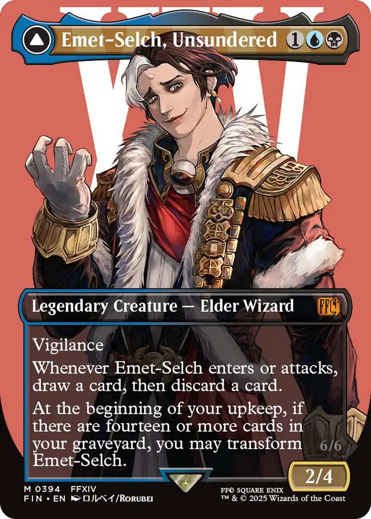 Emet-Selch, Unsundered // Hades, Sorcerer of Eld (FIN-394) - mythic (Borderless)