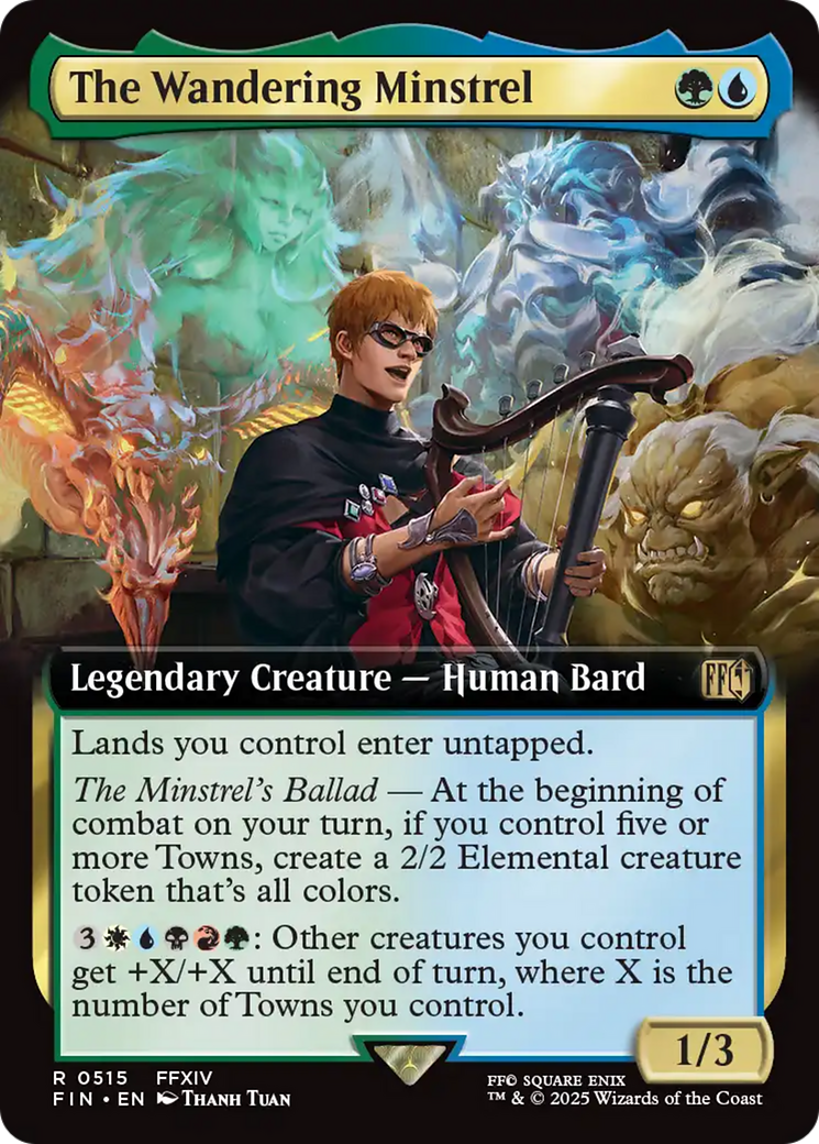 The Wandering Minstrel (FIN-515) - rare: (Extended Art) - Foil