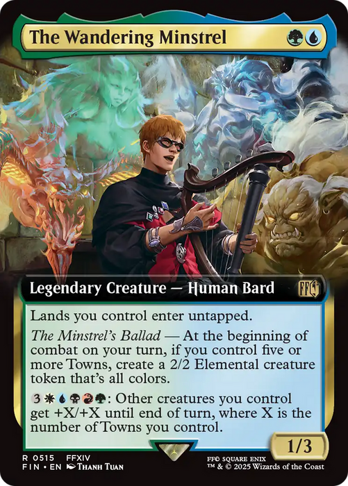 The Wandering Minstrel (FIN-515) - rare: (Extended Art) - Foil
